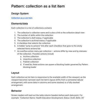 WGU acceptance criteria document showing pattern descriptions