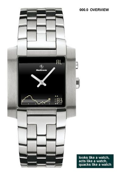 MiniMed watch concept overview showing watch form factor